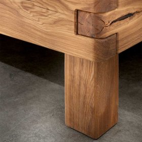 Doppelbett Tascam aus Wildeiche Massivholz im Industry und Loft Stil – Ansicht 6