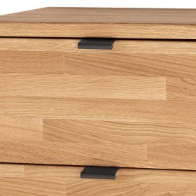 Wohnwand Vollholz Moore aus Wildeiche Massivholz 190 cm hoch (zwanzigteilig) – Ansicht 11