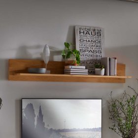 Wohnzimmer Regal Onitos aus Wildeiche Massivholz 155 cm breit – Ansicht 2