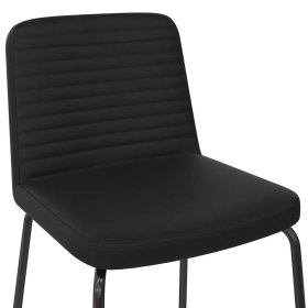Esstisch Stühle Sealand in Schwarz aus Kunstleder und Metall (2er Set) – Ansicht 8
