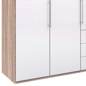 Großer Ankleideschrank Andryas in Weiß und Eiche Sägerau Made in Germany – Ansicht 4