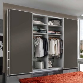 Schwebetürenkleiderschrank Grionia Made in Germany mit sechs Schubladen – Ansicht 3