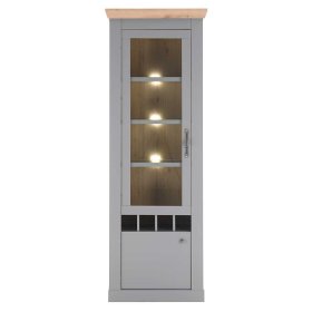 Vitrine Cellossa im Landhausstil mit Flaschenfächern – Ansicht 3