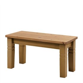 Massivholz Bank Francrom im Landhausstil Breite 90 cm 110 cm 150 cm – Ansicht 1