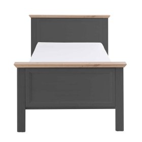 Singelbett Trujano im Landhausstil in Dunkelgrau – Ansicht 4