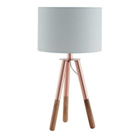 Tischlampe Tascan in Weiß und Kupferfarben 54 cm hoch – Ansicht 2