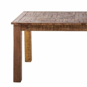 Loft Esstisch Tamila in Braun aus Mangobaum Recyclingholz – Ansicht 4