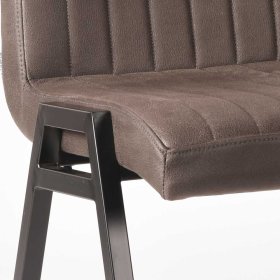 Polsterstuhl Set Canida in Anthrazit Microfaser mit 50 cm Sitzhöhe (2er Set) – Ansicht 8