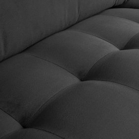 Samt Dreisitzer Sofa Casilla in Anthrazit 275 cm breit – Ansicht 8