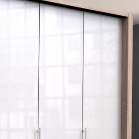Jugend Kleiderschrank Andryas in Weiß und Eiche Sägerau 2 türig – Ansicht 5