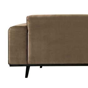 Wohnzimmer Couch Futriva in Taupe Samt im Retro Look – Ansicht 10