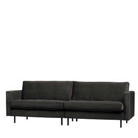 Samt Dreisitzer Sofa Casilla in Anthrazit 275 cm breit – Ansicht 2