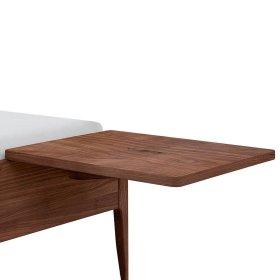 Nussbaum Massivholz Bettgestell Kansas in modernem Design 140x200 cm – Ansicht 5