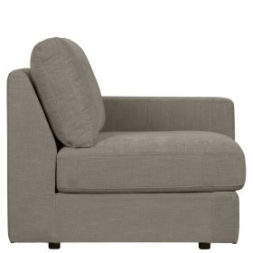 Sofa Element mit Armlehne rechts Fredoco in Grau aus Webstoff – Ansicht 6