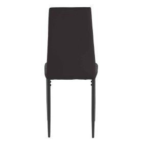 Moderne Esszimmerstühle Ciano aus Kunstleder und Metall in Schwarz (Set) – Ansicht 4