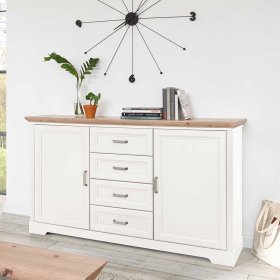 Wohnzimmer Kommode Dymco im Landhausstil in Weiß – Ansicht 2