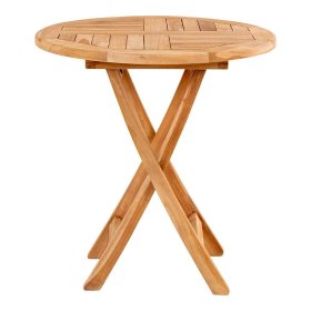 Balkon Klapptisch Hawar aus Teak Massivholz 70 cm breit – Ansicht 2