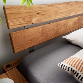 Doppelbett Tascam aus Wildeiche Massivholz im Industry und Loft Stil – Ansicht 4