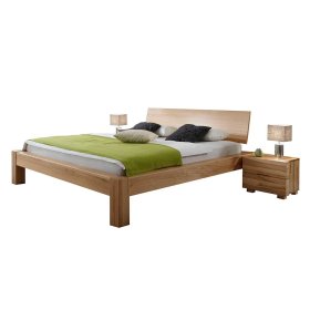 Doppelbett Silja aus Kernbuche Massivholz mit Nachtkommoden (dreiteilig) – Ansicht 1