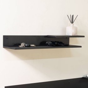 Wandboard Eterna in Schwarz pulverbeschichteter Stahl – Ansicht 2