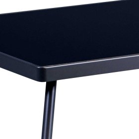 Schwarzer Salontisch Turazau aus Metall und Sicherheitsglas – Ansicht 4