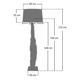 Treibholz Stehleuchte Parinola im Industry und Loft Stil 175 cm hoch – Ansicht 8