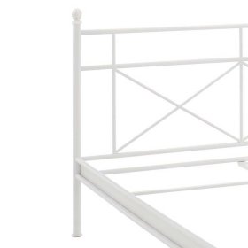 Landhausstil Metall Bettgestell Alan in Weiß mit 36 cm Einstiegshöhe – Ansicht 6