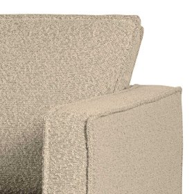 Retro Polstersessel Catanias in Beige Boucle mit Vierfußgestell aus Metall – Ansicht 5