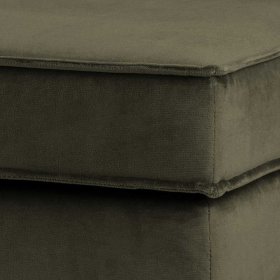 Couchhocker Work in Dunkelgrün Samt im Retrostil – Ansicht 3