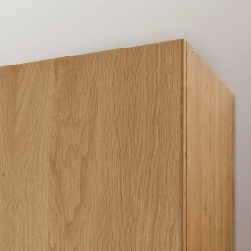 Kleiderschrank Veyfas in Beige und Eiche mit Glas beschichtet – Ansicht 5