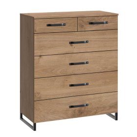 Wäschekommode Tananoa in Plankeneiche Holzoptik mit Bügelgestell – Ansicht 2