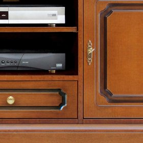 Kleiner TV Unterschrank Cadruna in Nussbaumfarben 60 cm hoch – Ansicht 5