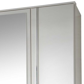 Weißer Schlafzimmerschrank Alkatar mit Spiegeltüren und zwei Schubladen – Ansicht 6