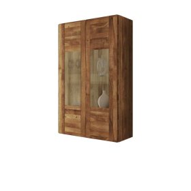 Hängevitrine Sascora aus Wildeiche Massivholz 80 cm breit – Ansicht 1