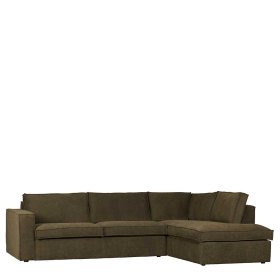 Modernes Wohnzimmer Ecksofa Brunos in Dunkelgrün Webstoff mit vier Sitzplätzen – Ansicht 6