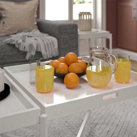 Wohnzimmer Tisch Jufara mit abnehmbaren Tabletts in Weiß – Ansicht 6