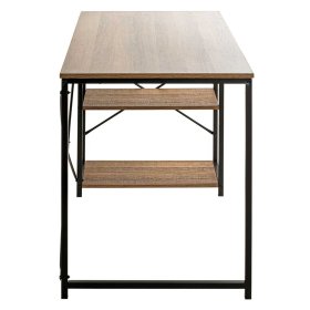 Bürotisch Niano mit Seitenregal in Eichefarben & Schwarz – Ansicht 3