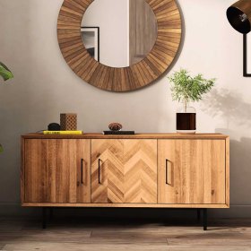 Esszimmersideboard Yalley aus Wildeiche Massivholz im Skandi Design – Ansicht 2