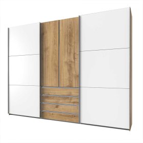 Schlafzimmerkleiderschrank zweifarbig Gizmeal in modernem Design 300 cm breit – Ansicht 1