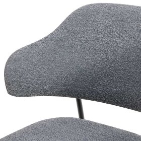 Esstisch Stühle Pratina mit Armlehnen aus Boucle (2er Set) – Ansicht 5