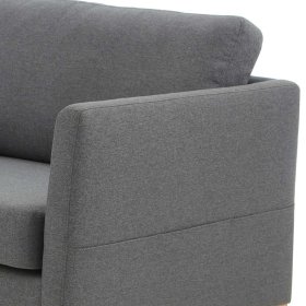 Skandi Design Sofaecke Bastia in Grau mit Fußgestell aus Holz – Ansicht 9
