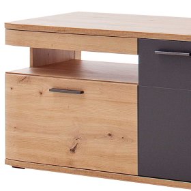 TV Board Lucisa in Eiche Optik und Anthrazit 180 cm breit – Ansicht 5