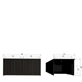 Lowboard Sestran in Schwarz echtholzfurniert – Ansicht 10