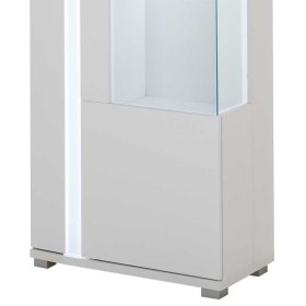 Wohnwand mit Beleuchtung Constantin in modernem Design in Weiß (vierteilig) – Ansicht 7