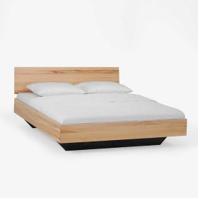 Design Doppelbett Nuo aus Kernbuche Massivholz (dreiteilig) – Ansicht 3