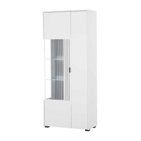 Wohnzimmervitrine Paros in modernem Design - Weiß – Ansicht 1