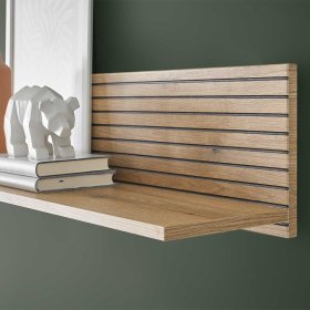 Fernseher Schrankwand modern Saladd in Weiß und Wildeichefarben (dreiteilig) – Ansicht 16
