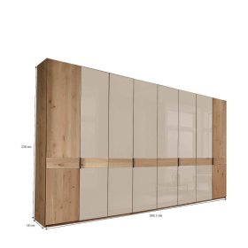 Schlafzimmerkleiderschrank Viramiru mit Drehtüren 393 cm breit – Ansicht 16
