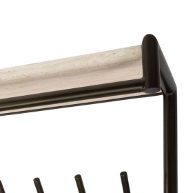 Hängegarderobe One im Industry und Loft Stil mit 5 Kleiderhaken – Ansicht 4