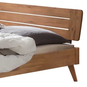 Echtholzbett Nisida aus Wildeiche Massivholz in modernem Design – Ansicht 3